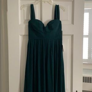 Formal dark green gown